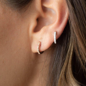 Deenee's White Gold Hoop Earrings for Women and Men Cartilage Earring Silver Jewelry Gifts for Women